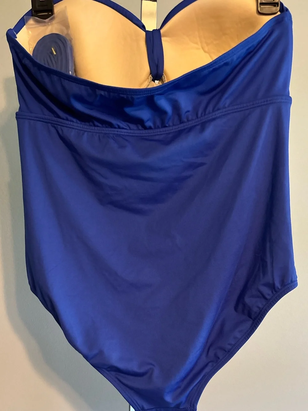 Swimsuit Lark & Ro One-Piece Women's Size Medium w. removable straps Royal‎ Blue